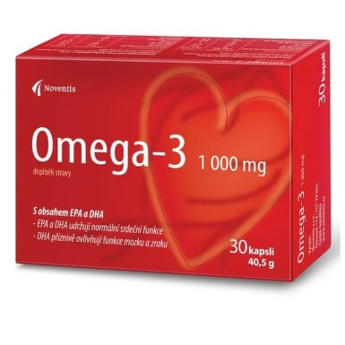 Omega-3 1000mg cps.30 pro zdravé srdce a cévy