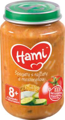 Hami příkrm špagety s rajčaty a mozzarelou 200g 8M