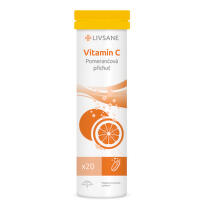 LIVSANE Šumivé tablety Vitamin C pomeranč 20ks
