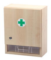 Lékárnička nástěnná dřevěná prázdná 40x32x17cm