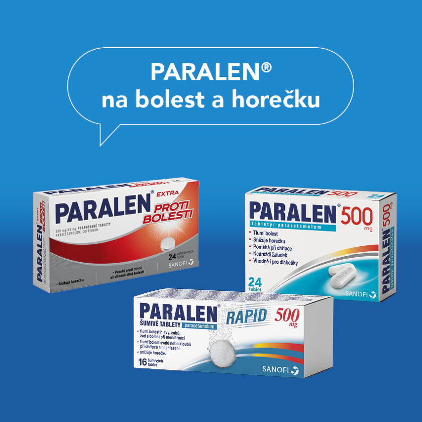 Registrované léčivé přípravky Paralen