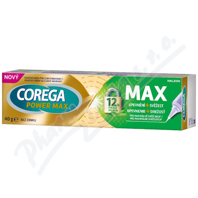 Corega Power Max upevnění + svěžest fixační krém 40g